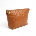 Men's Tan Leather Cosmetic Bag